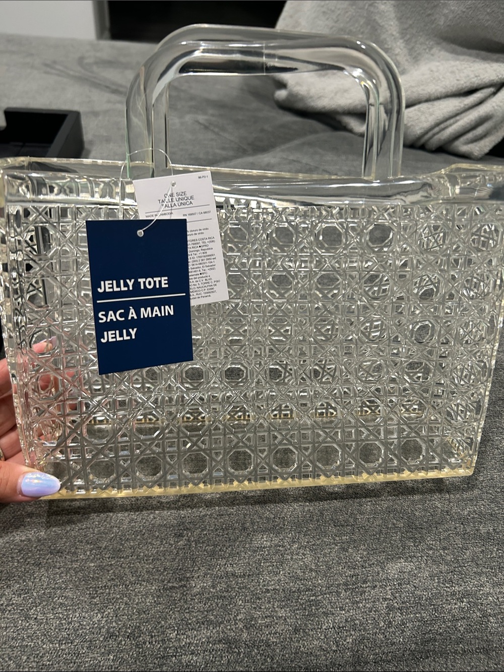 Jelly Tote Clear Handbag - Unbranded